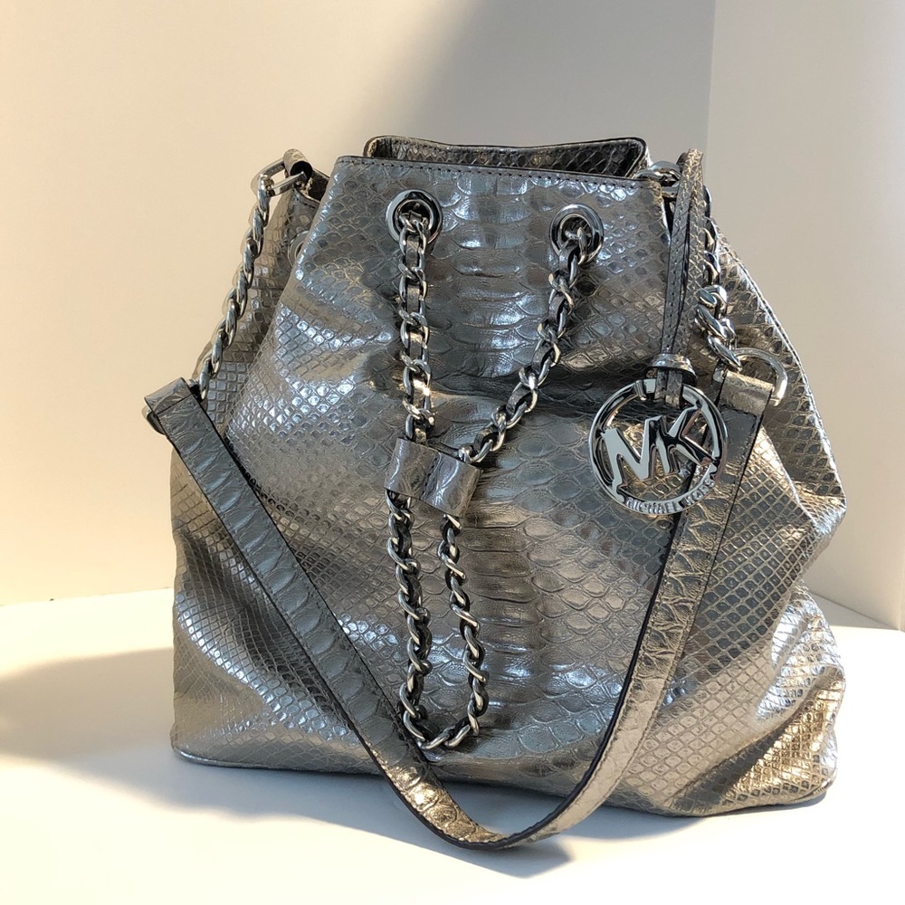 Micheal Kors Metallic Snake Purse